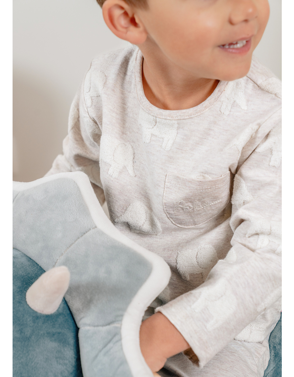 Baby pyjama, jacquard katoen