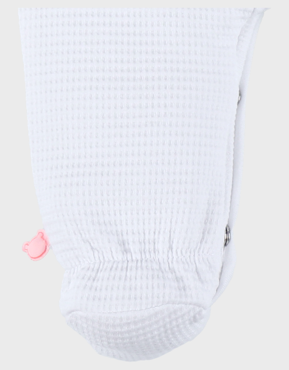 Pyjama dors-bien en coton blanc brodé