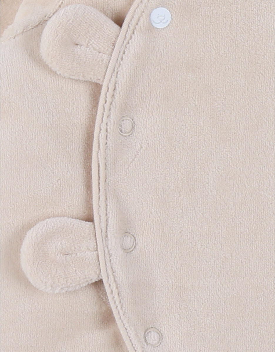 Pyjama dors-bien en velours beige
