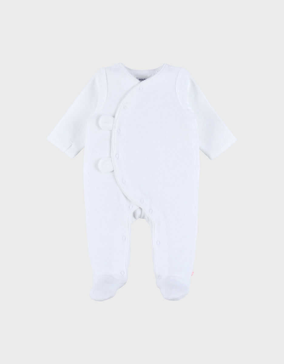 Pyjama dors-bien en velours blanc