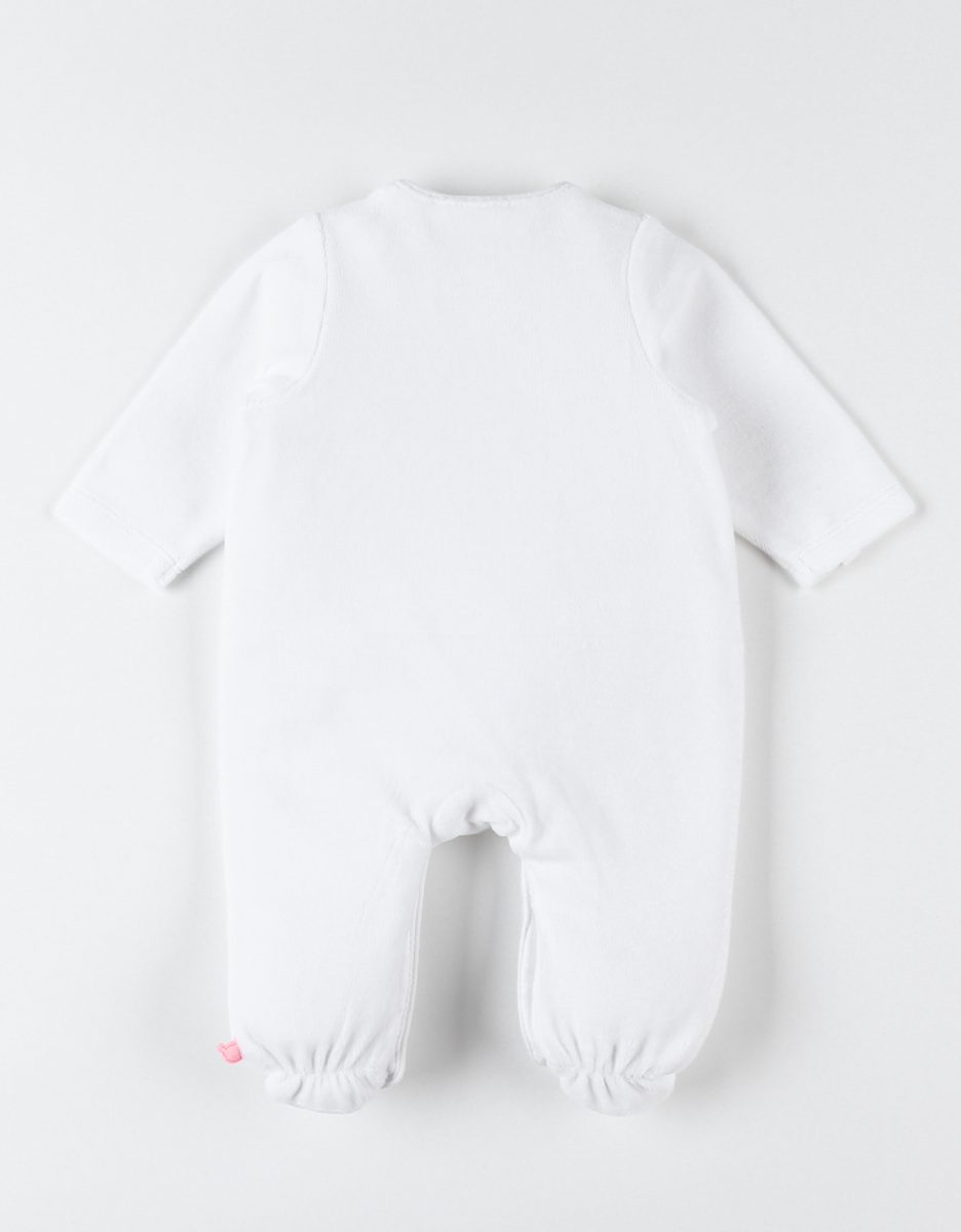 Pyjama dors-bien en velours blanc