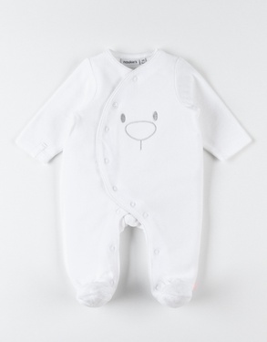 Pyjama dors-bien en velours blanc