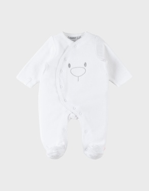 Pyjama dors-bien en velours blanc