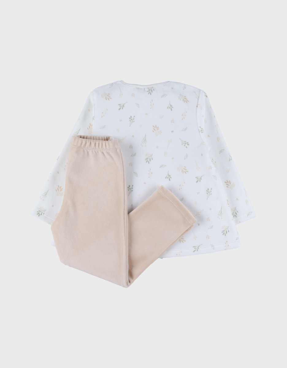 Baby pyjamas, printed velour