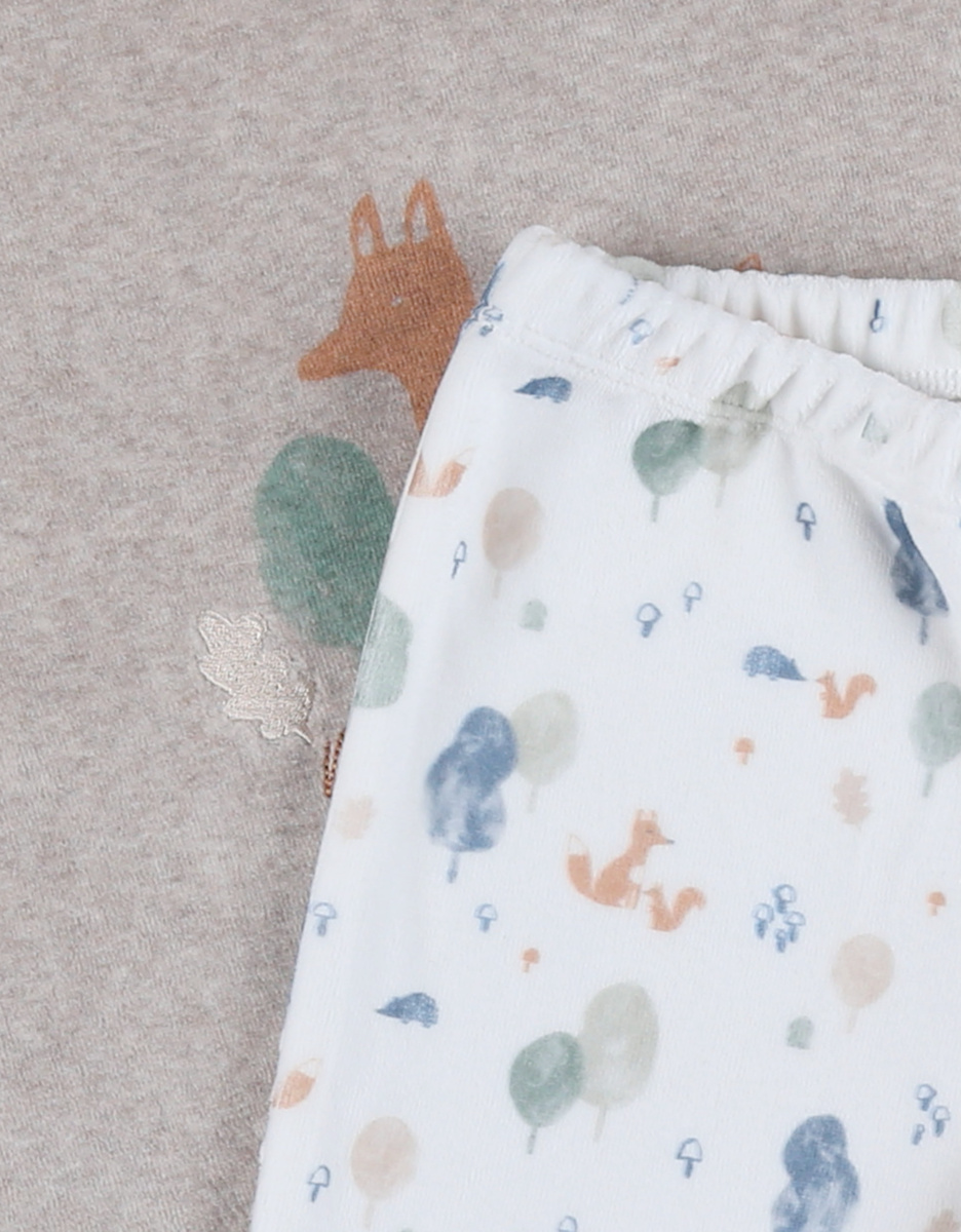 Baby pyjamas, printed velour