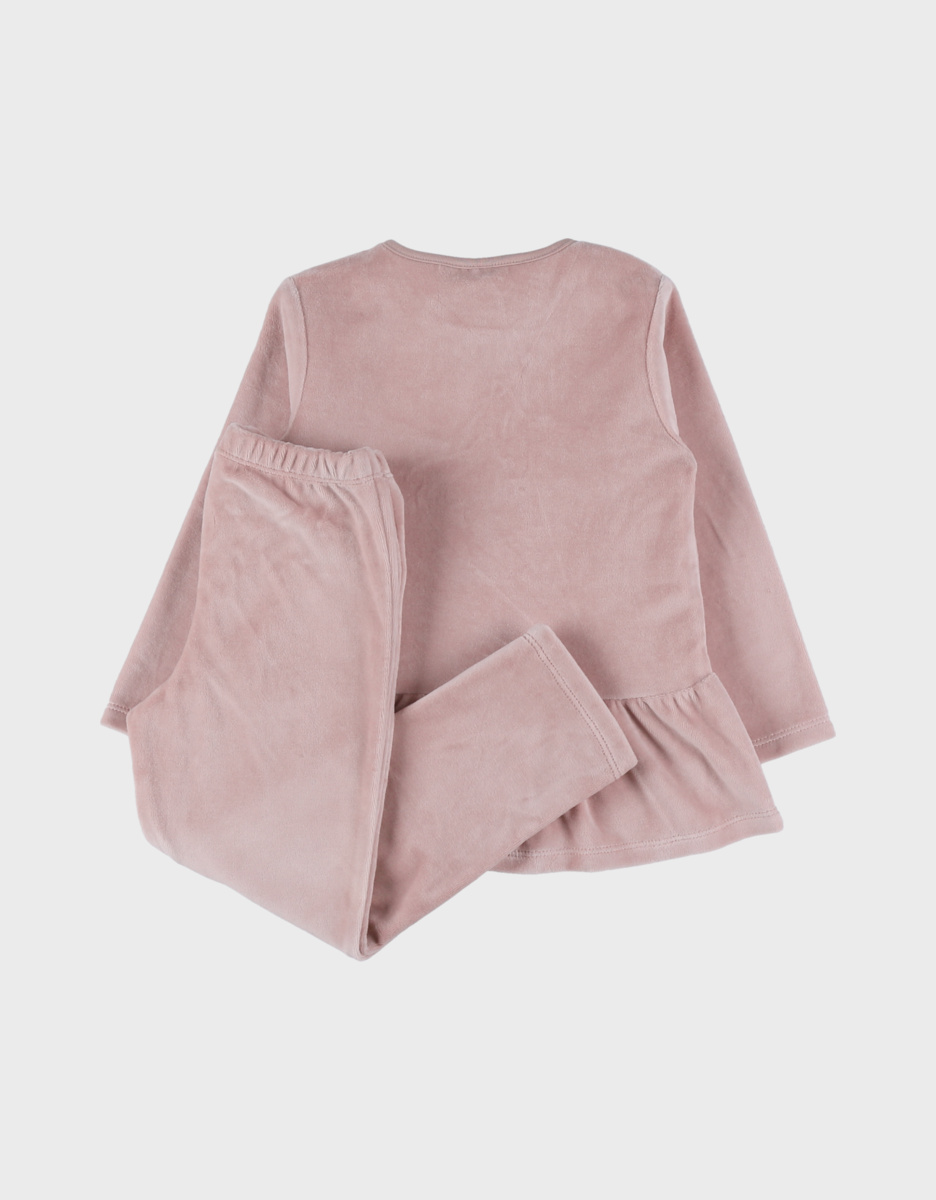 Baby pyjamas, embroidered velour