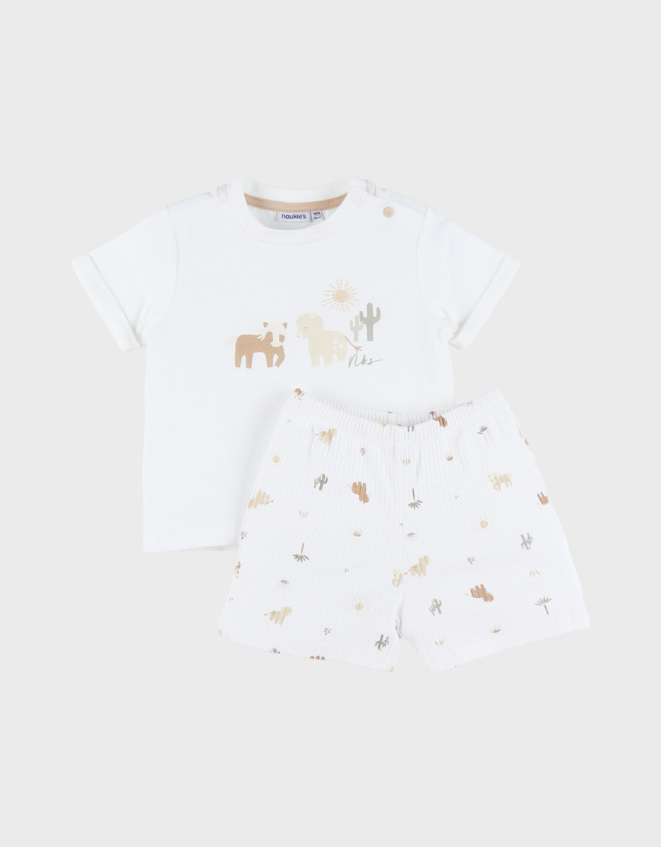 Baby pyjamas, printed cotton