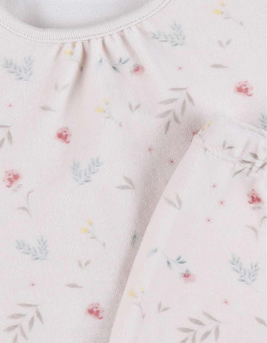 Baby pyjamas, printed velour