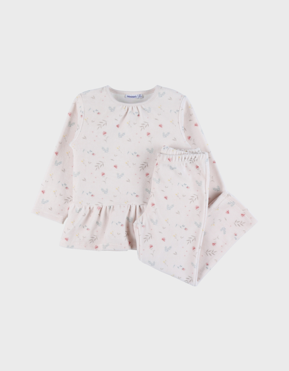 Baby pyjamas, printed velour