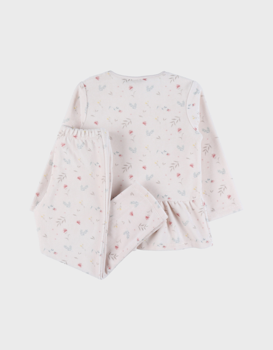 Baby pyjamas, printed velour
