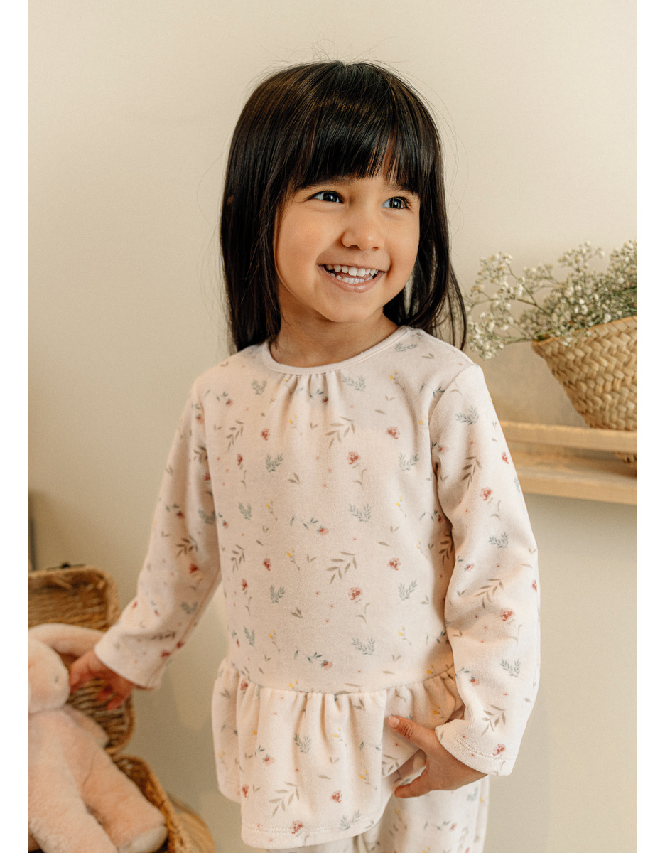 Baby pyjama, bedrukt velours