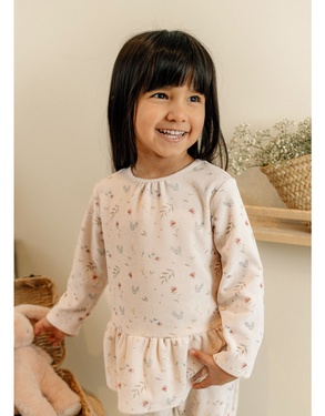 Baby pyjama, bedrukt velours