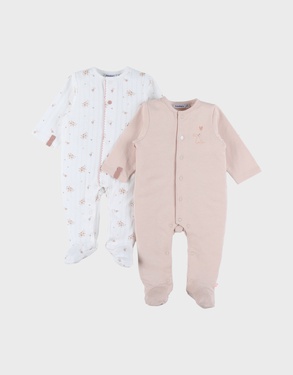 Set of 2 baby pyjamas, cotton