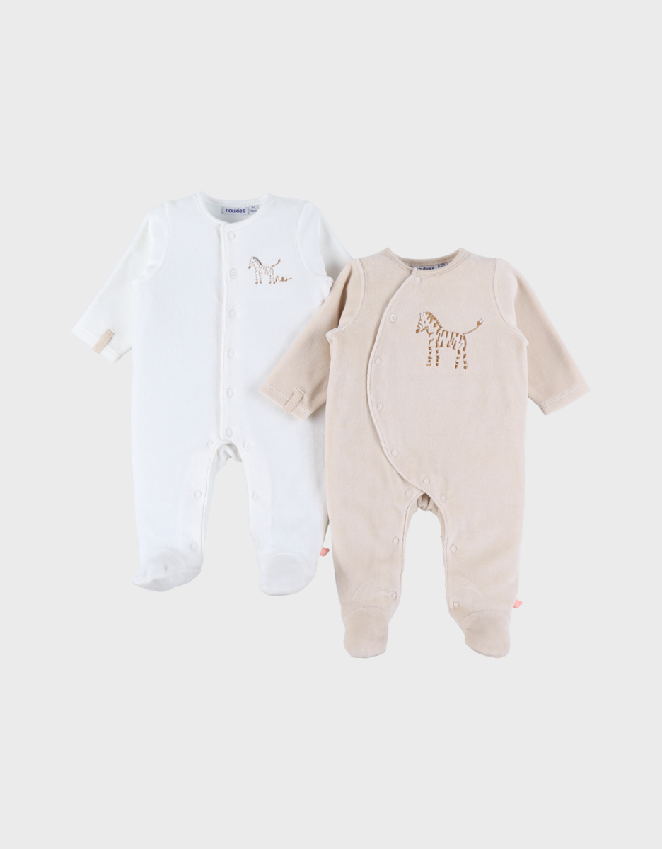 Set van 2 baby pyjama’s, velours