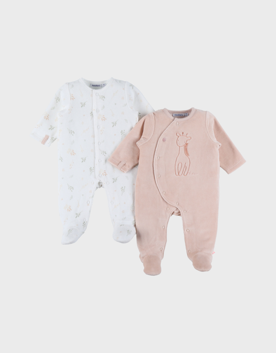 Set van 2 baby pyjama’s, velours