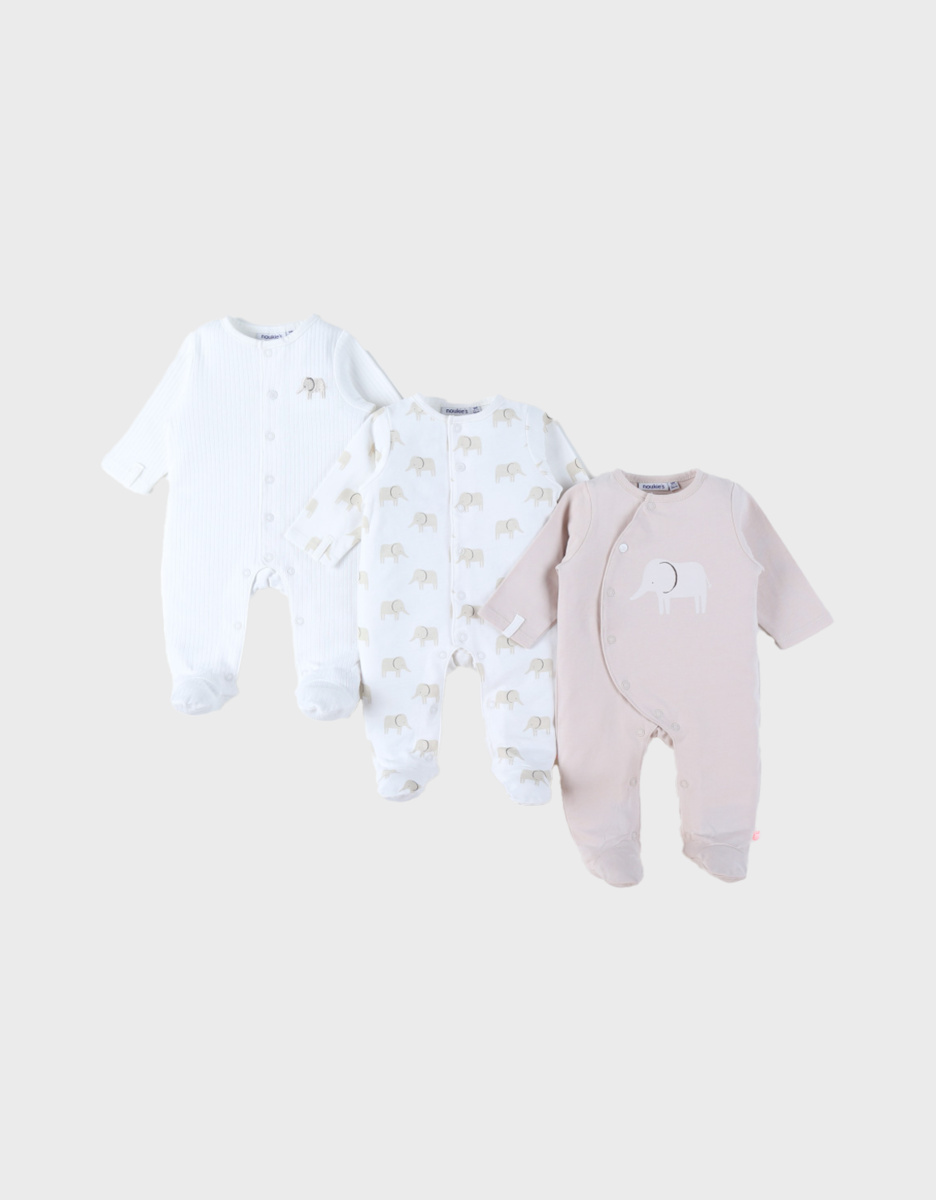 Set van 3 baby pyjama’s, jersey