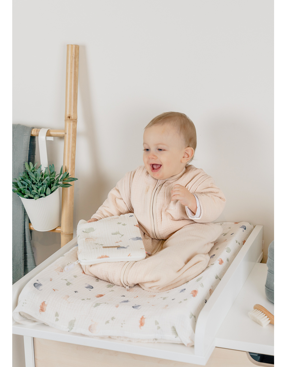 Nomad sleeping bag, organic cotton muslin, 1-6 months