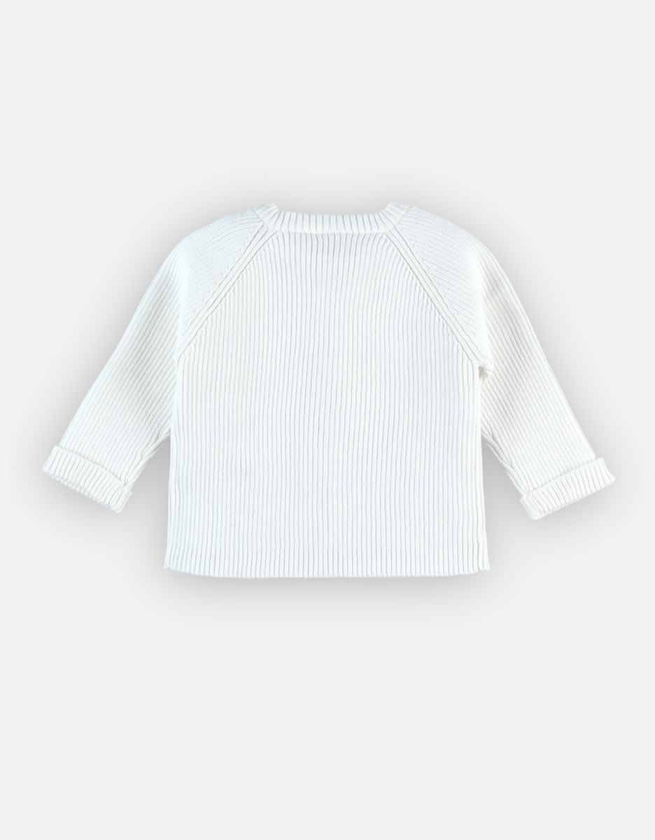 Cardigan en tricot, blanc