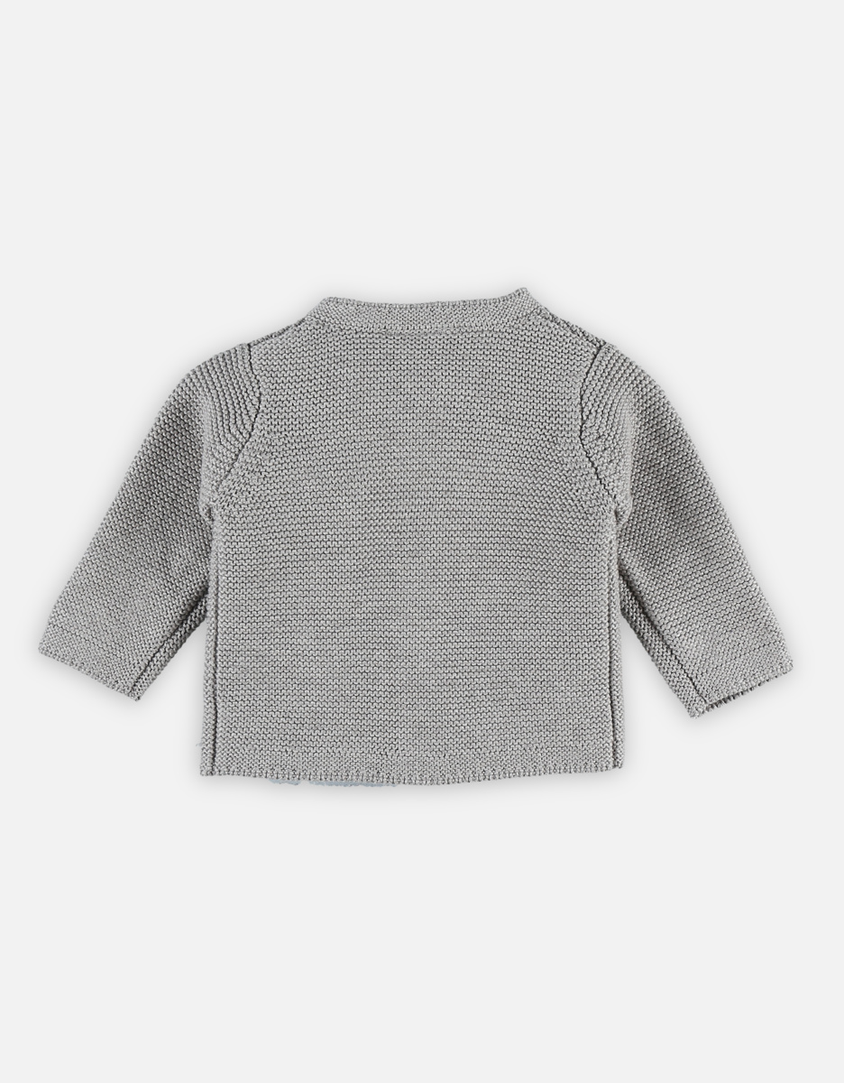 M&M grey organic knitted cardigan