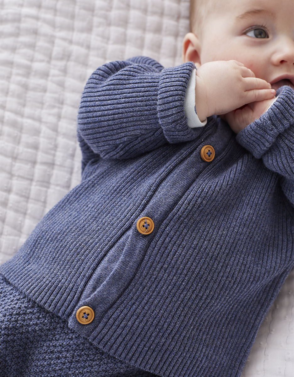 Cardigan en tricot, bleu marine