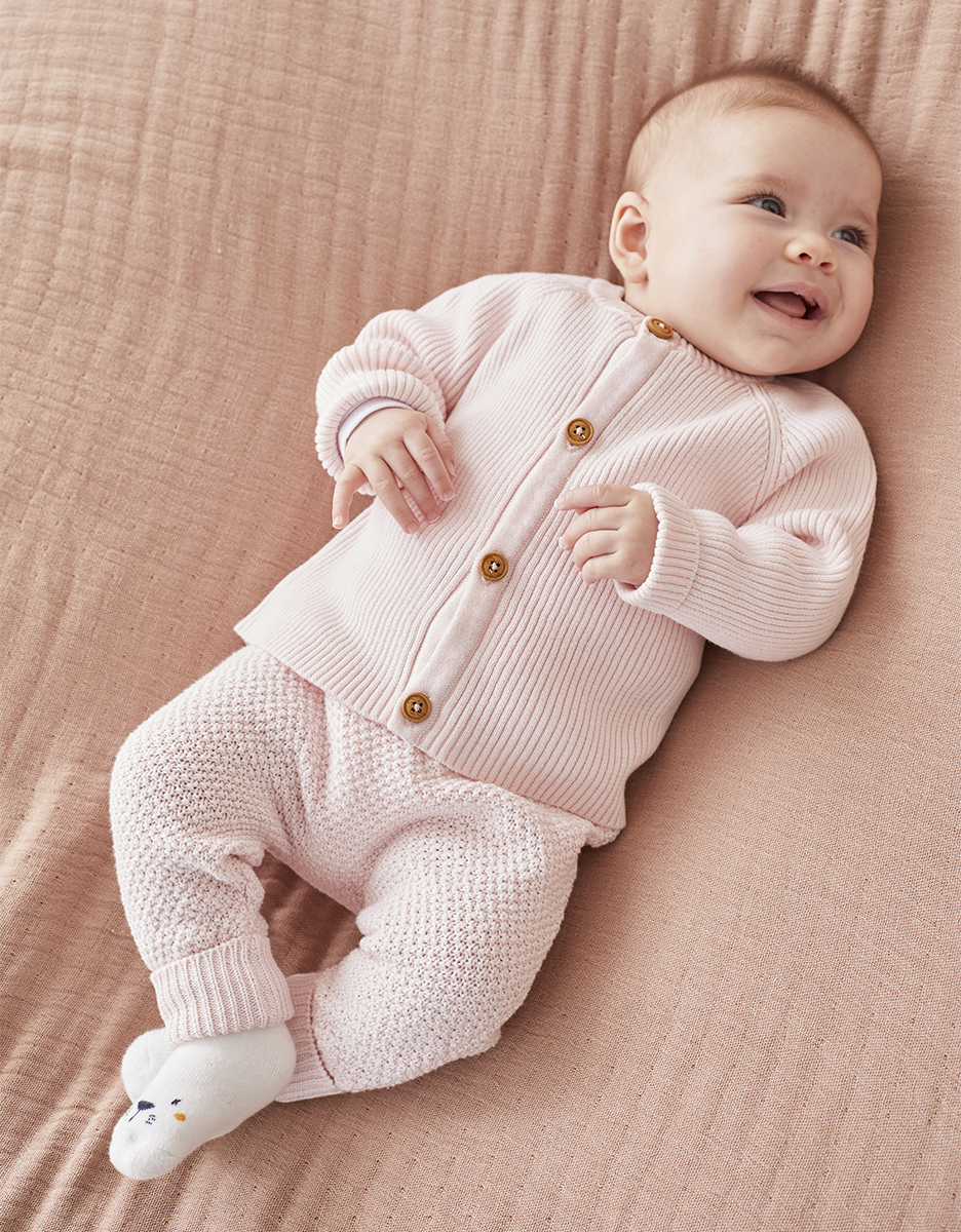 Cardigan en tricot, rose clair