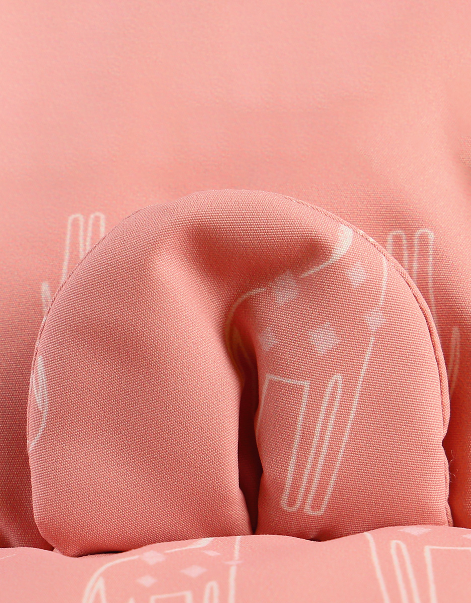 Water-repellent canvas footmuff, pink