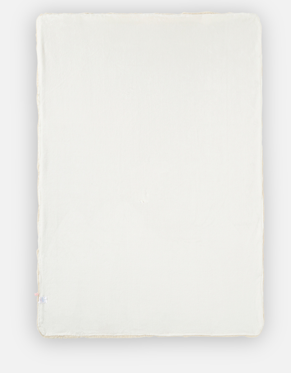 Faux fur 100 x 140 cm blanket, beige