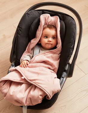 Organic jersey walking blanket, pink