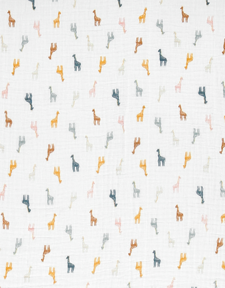 100x140 cm dekbedovertrek met giraffenpatroon, BIO mousseline