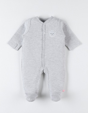 Pyjama dors-bien en jersey, gris