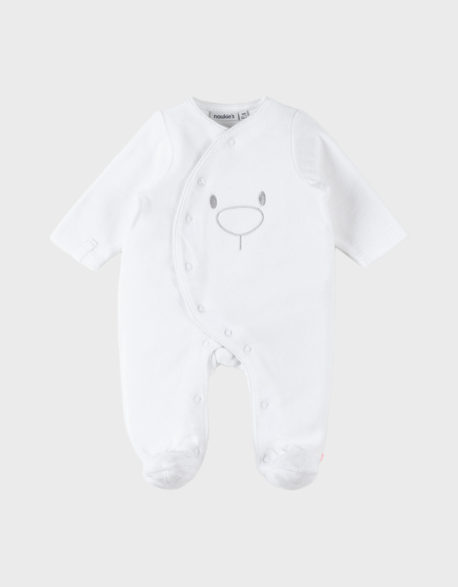 Pyjama dors-bien en velours blanc