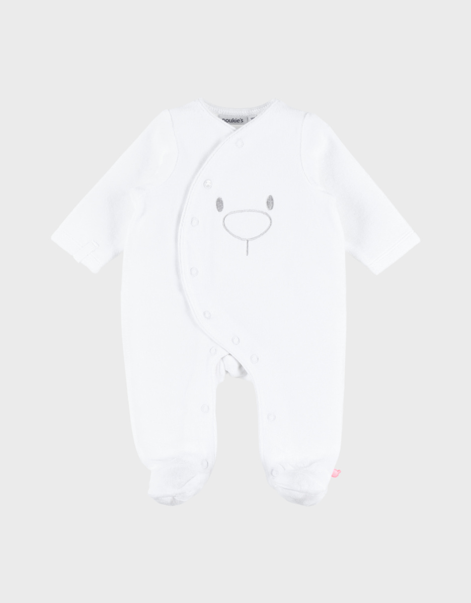 Pyjama dors-bien en velours blanc