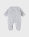 Gray heathered velvet sleepsuit