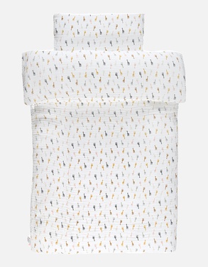 100x140 cm duvet cover with giraffe print, ORGANIC muslin