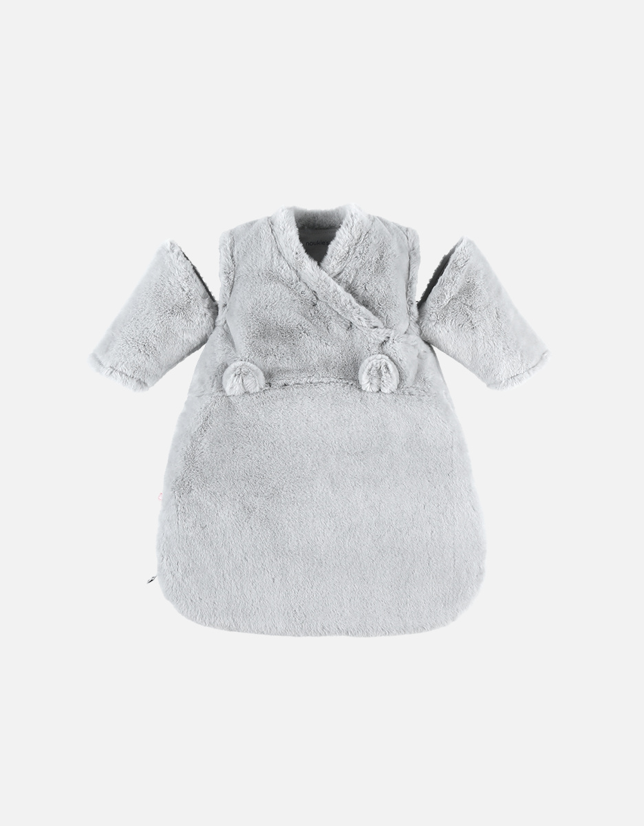 Faux fur 50 cm sleeping bag, grey