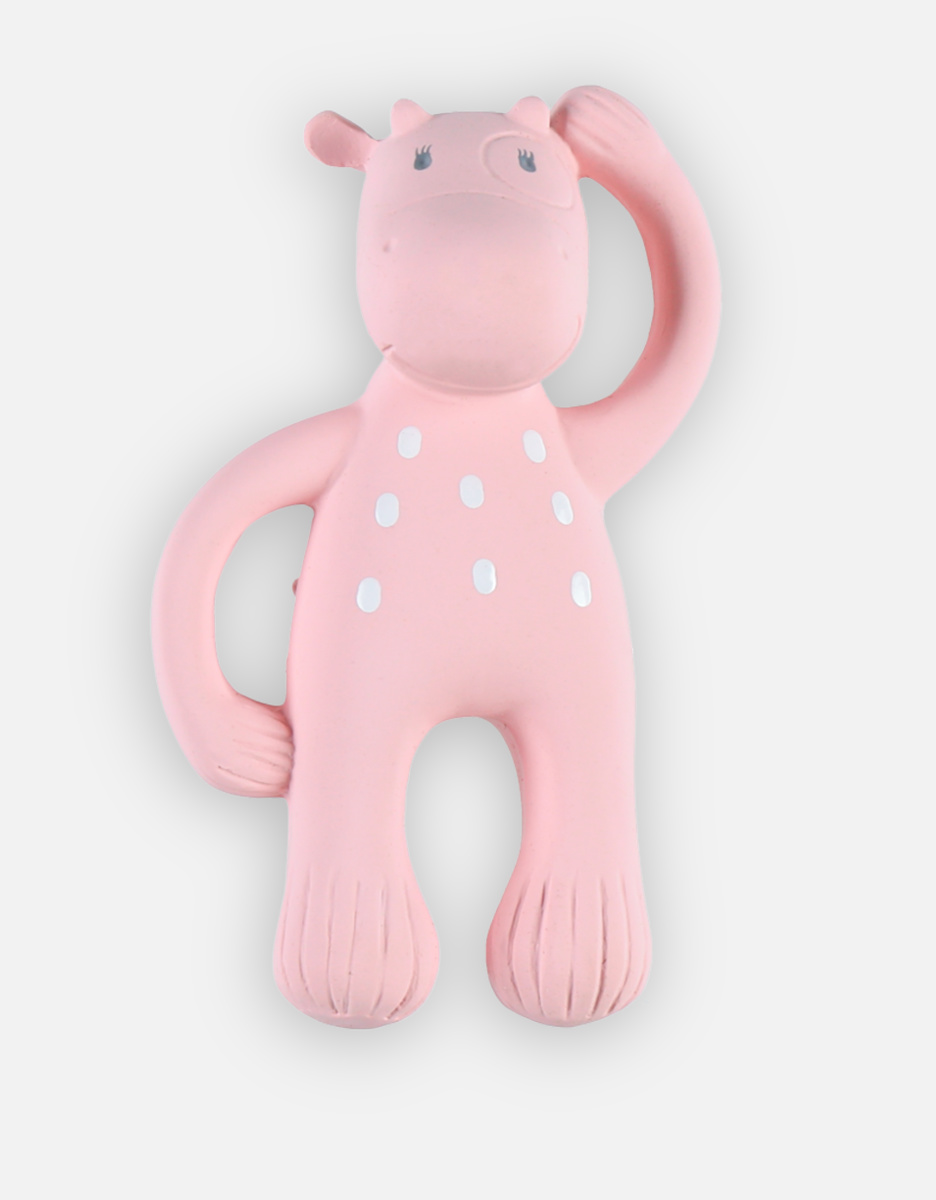 Lola bad- en bijtspeeltje uit natuurlijk rubber, lichtroos