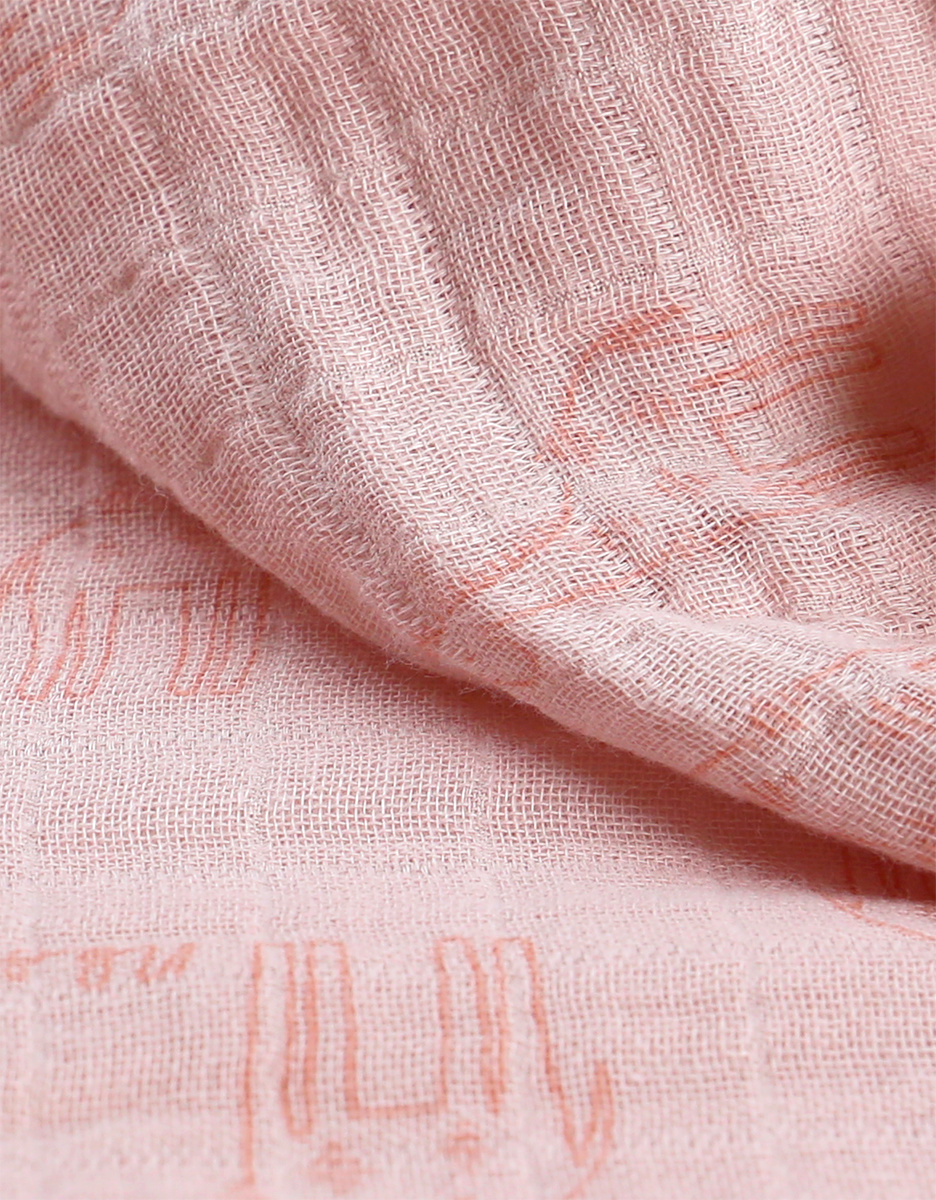 Set housses pour couffin et berceau en mousseline BIO, rose