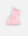 Jouet de bain lapin avec hochet en caoutchouc naturel, rose