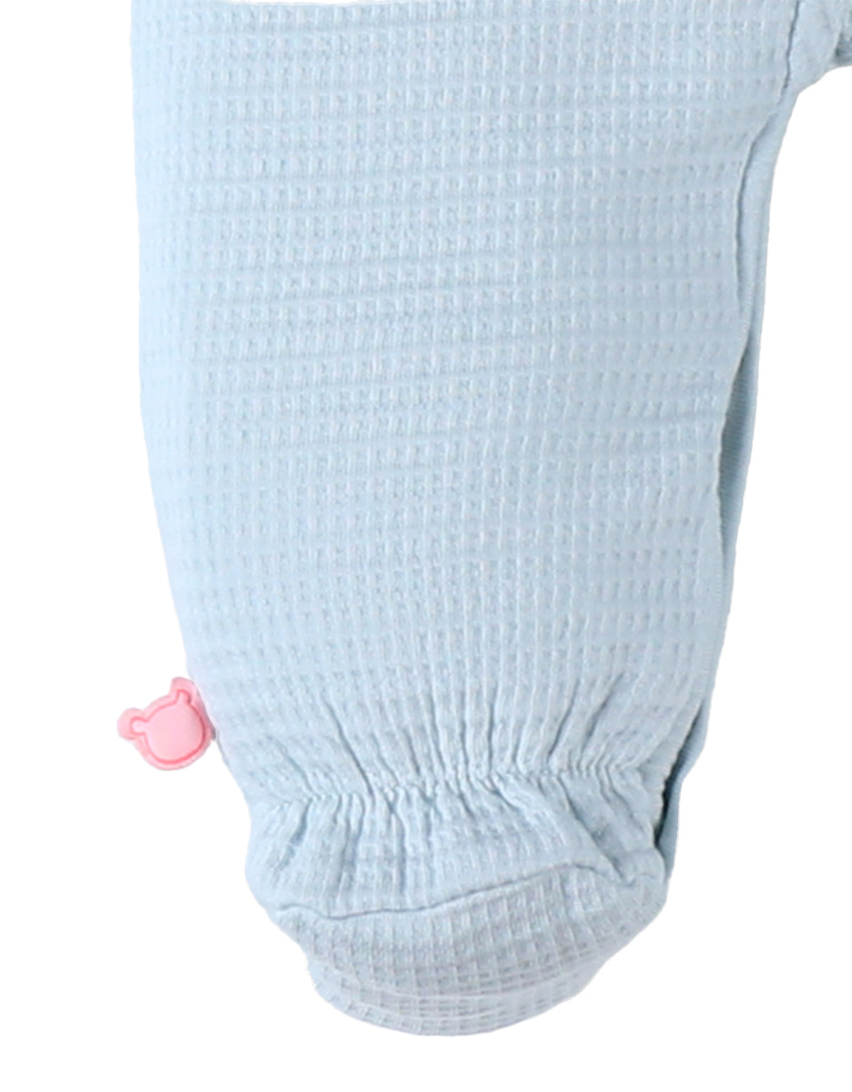 Bio jersey babypyjama, aqua groen