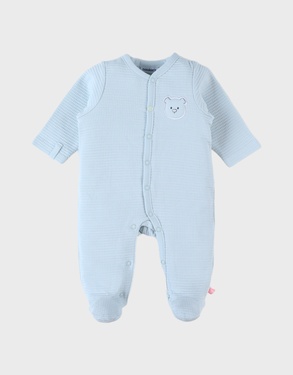Bio jersey babypyjama, aqua groen