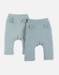 Set of 2 organic cotton leggings, aqua