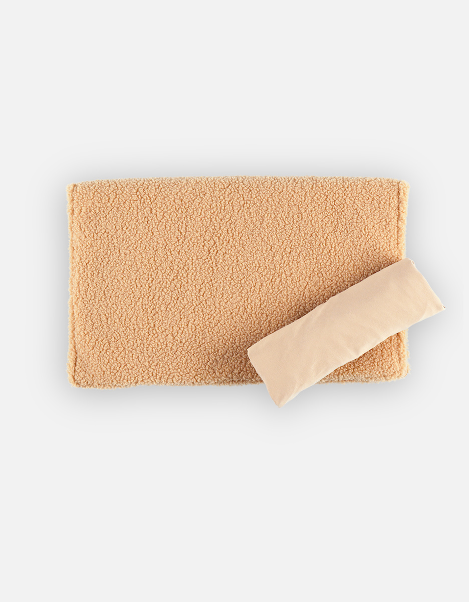 Teddy hoezen set voor draagmand en wieg, camel