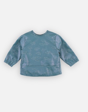 Apron with sleeves, blue