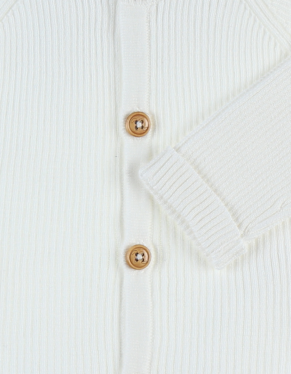 Knitted cardigan, white