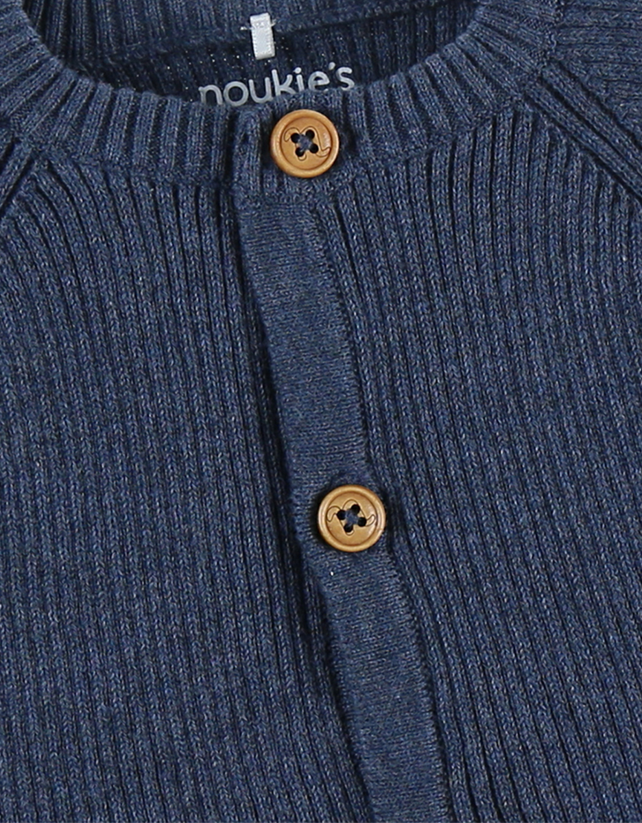 Knitted cardigan, navy