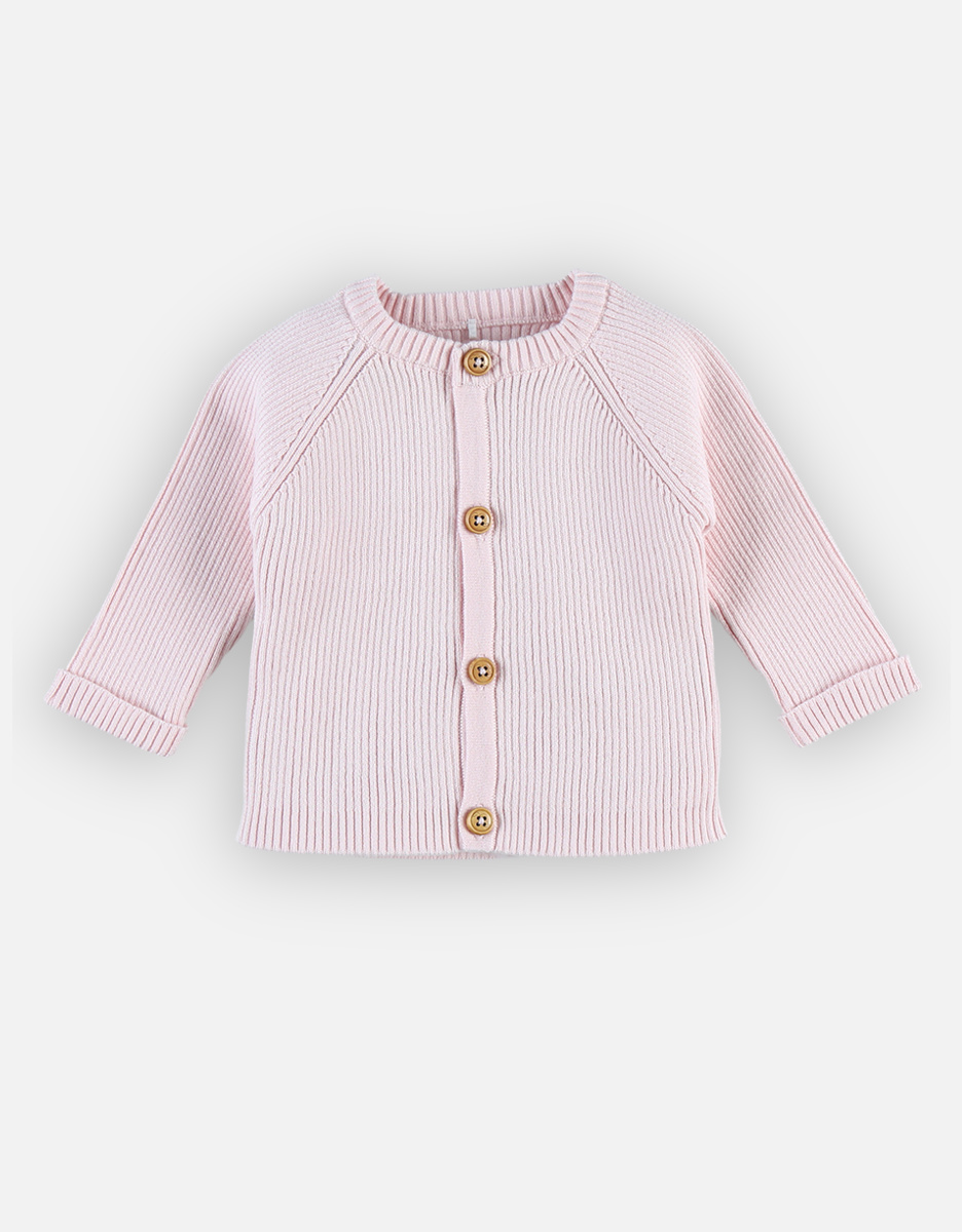 Knitted cardigan, light pink
