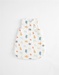 Quilted organic cotton muslin 50 cm sleeping bag, off-white
