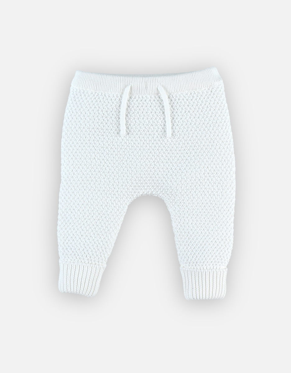 Knitted trousers, white