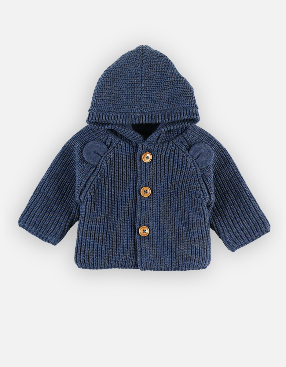 Mantelet en tricot, bleu marine