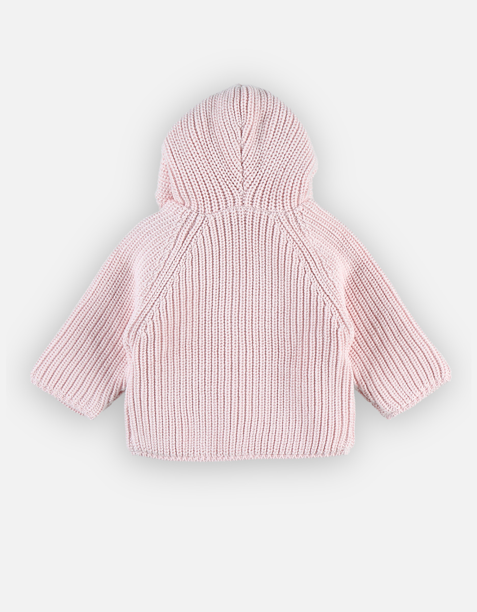 Mantelet en tricot, rose clair